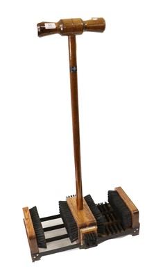 Lot 89 - An Oak Floor Standing Boot Cleaner by the Lord...