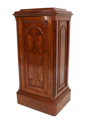 Lot 834 - A Victorian Figured Walnut Side Cabinet, circa...