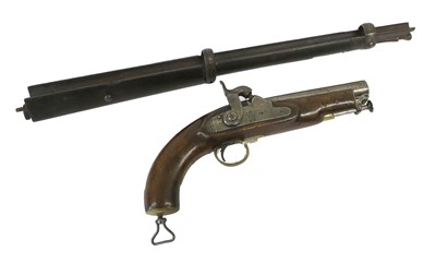 Lot 222 - A William IV Coastguard's Percussion Pistol,...