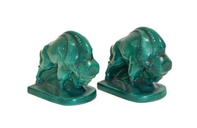 Lot 579 - A Pair of Art Deco Pottery Bookends, in the...