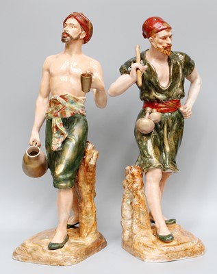 Lot 317 - A Pair of Nautilus Porcelain Figures, modelled...