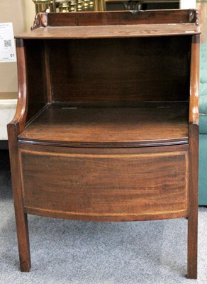 Lot 1101 - A George III Mahogany Bedside Commode, 57cm by...