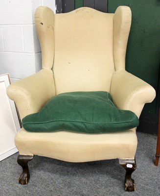 Lot 1299 - A 1920's Mahogany Framed Wingchair, 85cm by...