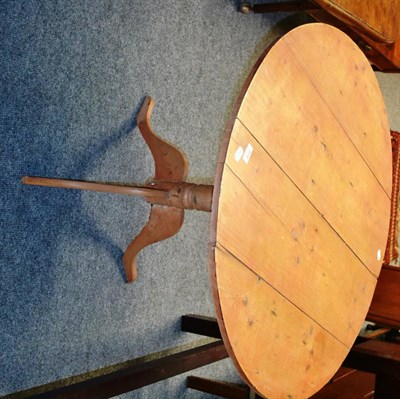 Lot 854 - Pine circular tripod table