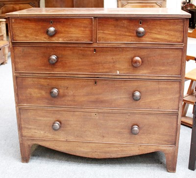 Lot 1167 - A 19th century Mahogany Four Height Chest of...