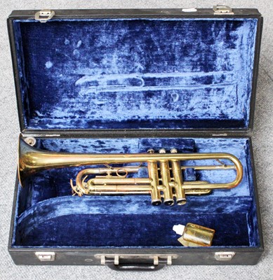 Lot 395 - A B & M Champion Trumpet (cased)