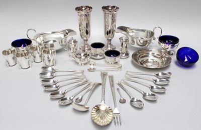 Lot 1009 - A Collection of Assorted Silver, including two...