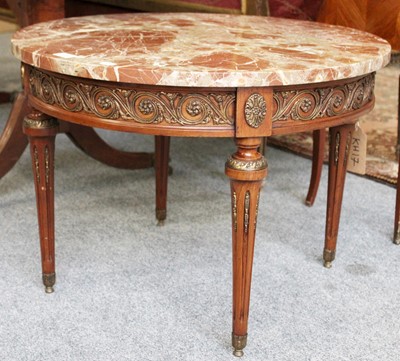 Lot 1132 - A French Louis XVI Style Marble Topped...