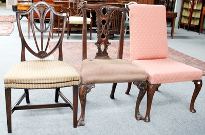 Lot 1277 - Three 19th century Chairs, including a shield...