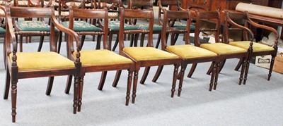 Lot 1273 - A Set of Six Regency Mahogany Dining Chairs,...