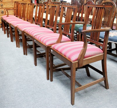 Lot 1282 - A Set of Eight Mahogany Dining Chairs,...