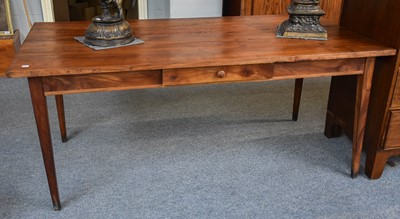 Lot 1337 - A French Cherrywood Farmhouse Table, 169cm by...