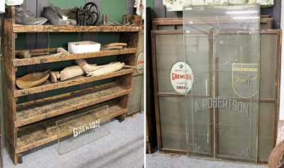 Lot 1098 - A 19th century Coblers Pine Shoe Rack, and...