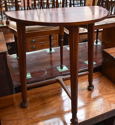 Lot 1248 - A 19th century Mahogany Demi Lune Side Table,...