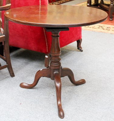 Lot 1165 - A George III Mahogany Tilt Top Tripod Table,...