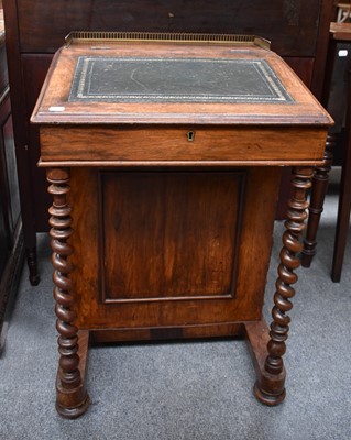 Lot 1301 - A Victorian Mahogany Davenport, 53cm by 81cm