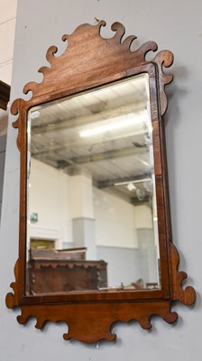 Lot 1232 - A George III Mahogany Fretwork Mirror, 60cm by...