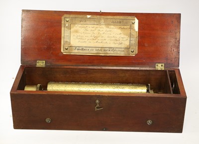 Lot 1012 - An Early Key-Wind Musical Box, By Duccummon...