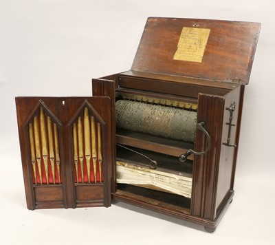 Lot 3193 - A 19th Century Miniature Chamber Barrel Organ/Serinette