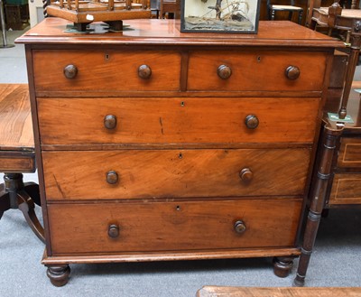 Lot 1252 - A Victorian Four Straight Front Mahogany Chest...