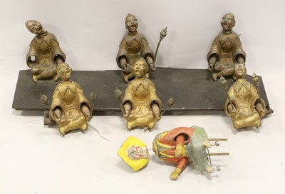 Lot 3188 - Musical Box Chinese Bell Striker Figures