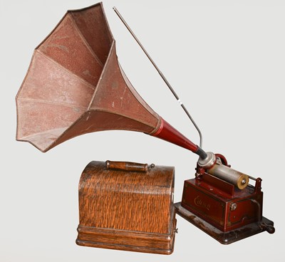 Lot 3119 - A Red Edison GEM Phonograph