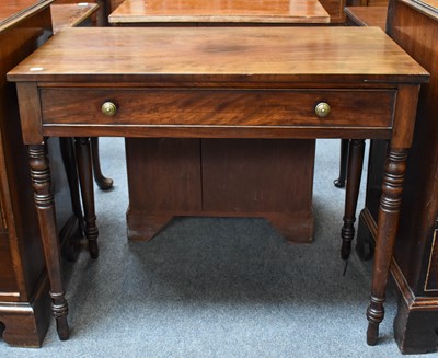 Lot 1261 - A George III Mahogany Side Table, fitted with...