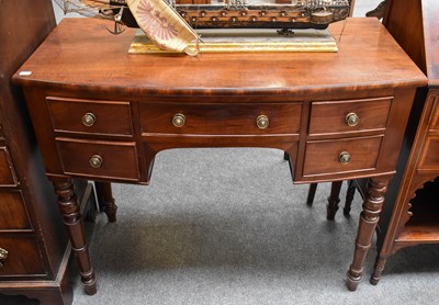 Lot 1293 - A 19th century Mahogany Bow Fronted Writing...