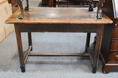 Lot 1296 - An 18th century Provincial Elm Table, 128cm by...