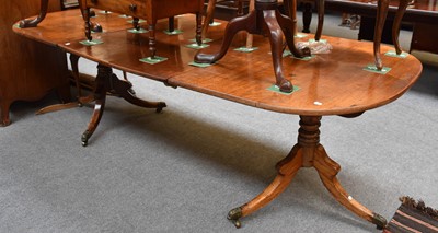 Lot 1303 - A Mahogany Twin Pedestal Dining Table, 230cm...