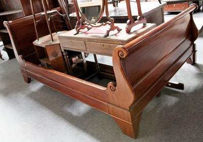 Lot 1318 - A Mahogany Sleigh Bed, 148cm by 210cm by 99cm