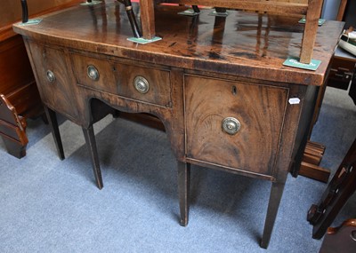 Lot 1362 - A George III Mahogany Bow Fronted Sideboard,...