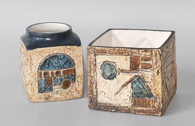 Lot 362 - A Troika Cube Vase, together with another...