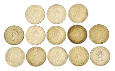 Lot 122 - George V, Halfcrowns, 13 coins to include;...