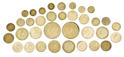 Lot 260 - George V, Silver Coinage; 35 coins to include,...