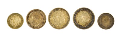 Lot 248 - Edward VII & George V, Maundy Oddments; 5...