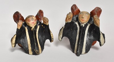 Lot 299 - A Pair of Victorian Novelty Painted Vertebrae...