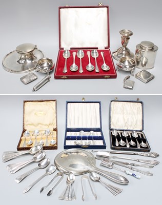 Lot 1008 - A Collection of Assorted Silver and Silver...