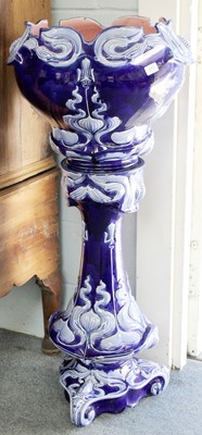 Lot 370 - An Art Nouveau Pottery Jardiniere on Stand,...