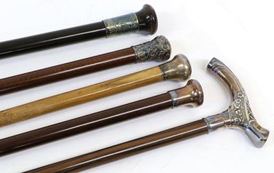 Lot 179 - A Silver-Mounted Walking Cane, Birmingham 999...