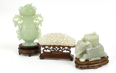 Lot 269 - A Chinese Jade Box and Cover, in the form of a...