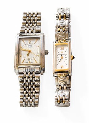 Lot 237 - A Lady's Stainless Steel Automatic Calendar...