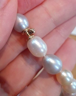 Lot 2028 - A Cultured Pearl Necklace, with A 14 Carat...
