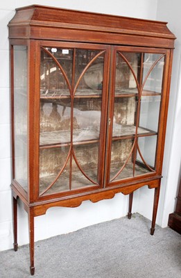 Lot 1330 - An Edwardian Inlaid Mahogany Display Cabinet,...