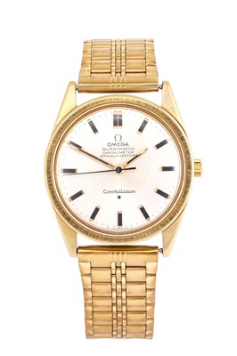 Lot 2411 - Omega: An 18 Carat Gold Automatic Centre...