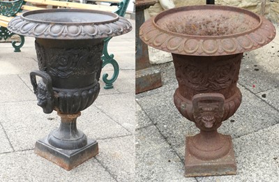 Lot 418 - A Pair of Victorian-Style Cast Iron Garden...