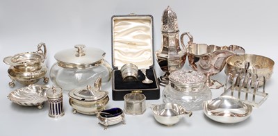 Lot 1073 - A Collection of Assorted Silver and Silver...