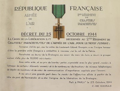 Lot 81 - Jean Albert Errard, French SAS and French...