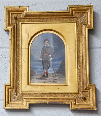 Lot 1154 - A Victorian Overpainted Photograph, portrait...