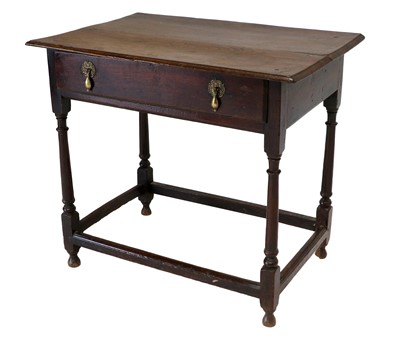 Lot 726 - A George II Oak Side Table, mid 18th century,...